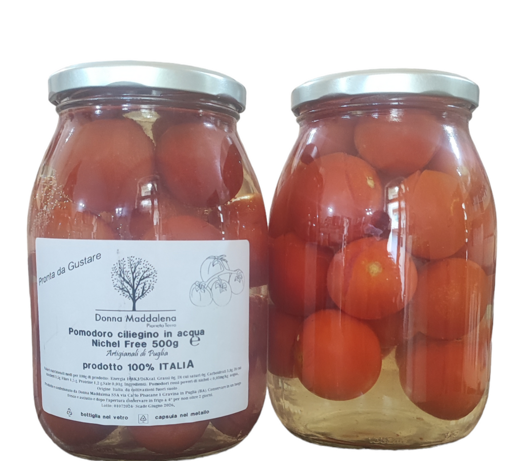 Pomodoro ciliegino in acqua nichel free 500g