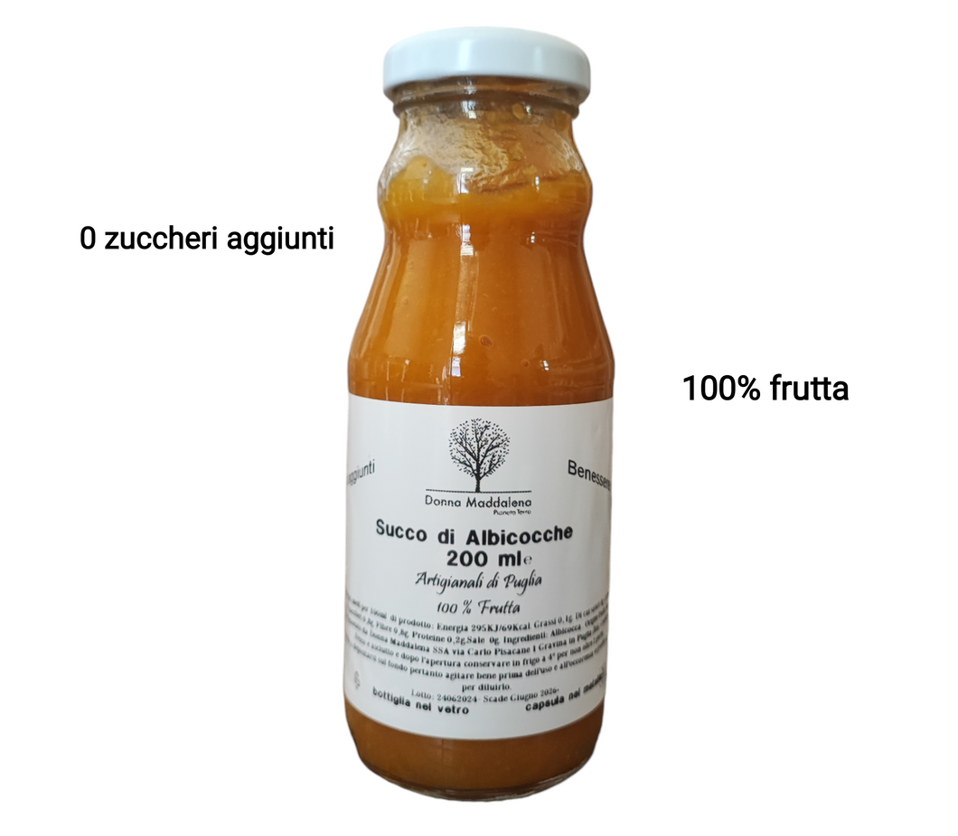 Succo di albicocca 200 ml.            0 zuccheri