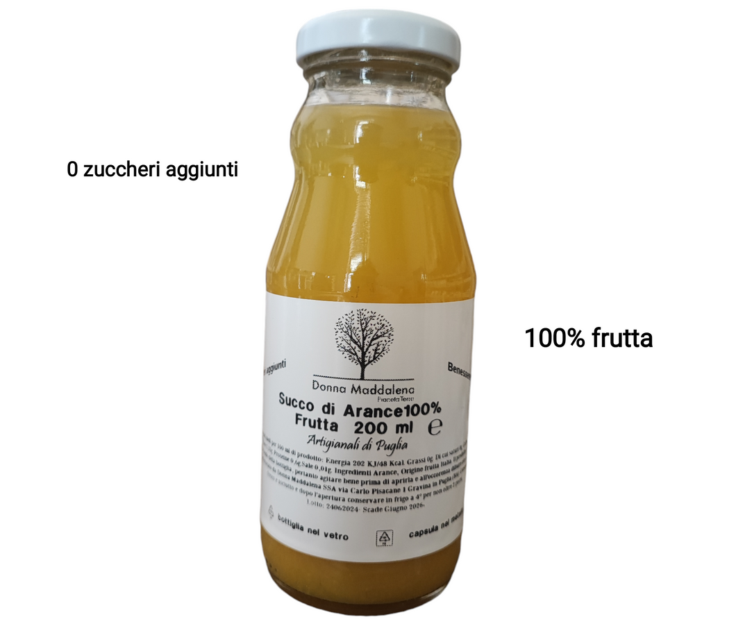 Succo di arancia 200 ml                 0 zuccheri